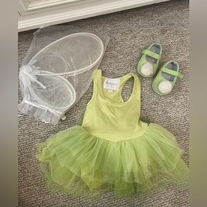 ILovePlum - Tinkerbell Costume / Green Tutu - 1Y